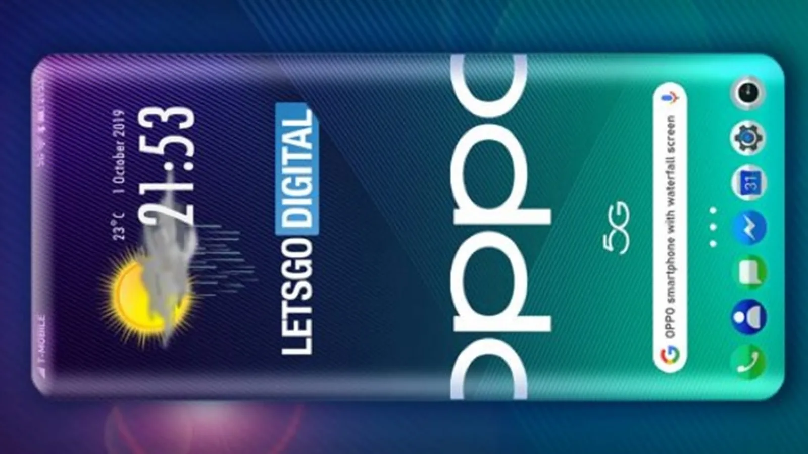 Oppo lucrează la un display curbat pe toate cele 4 laturi; Mută toți senzorii sub ecran