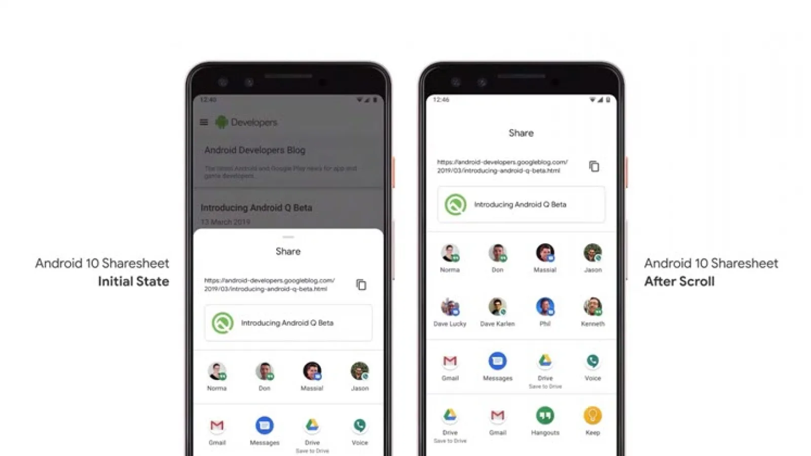 Noul meniu de partajare (Share) din Android 10 are o viteză dublă, dar e tot prost organizat