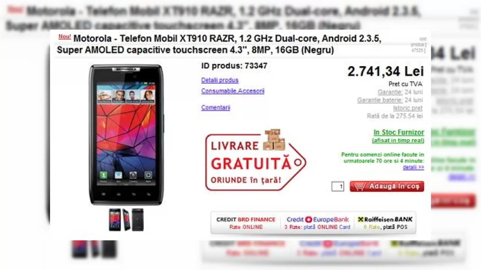 Motorola Droid RAZR acum la evoMAG.ro și În curând la Mobilissimo.ro! Vine și Nokia Lumia 800 săptămâna viitoare!