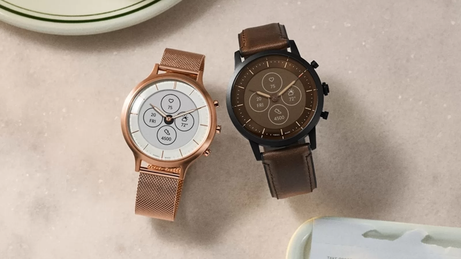 Fossil HR este un ceas hibrid cu look clasic, senzor de puls şi ecran E Ink
