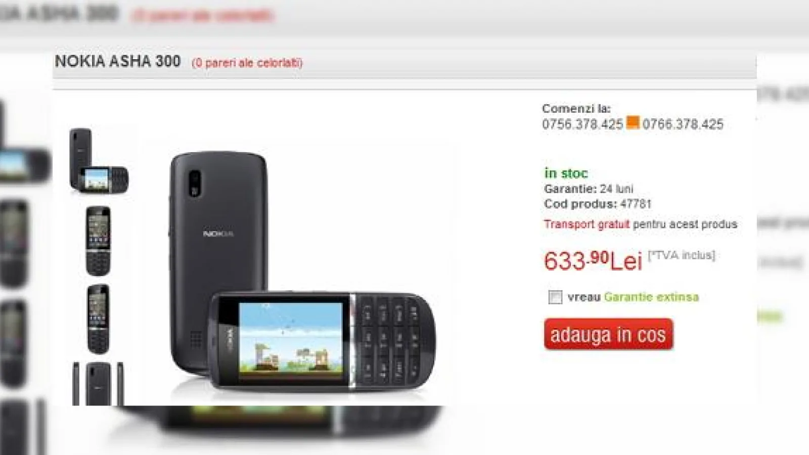 Nokia Asha 300 disponibil acum În România, la prețul de 633 lei