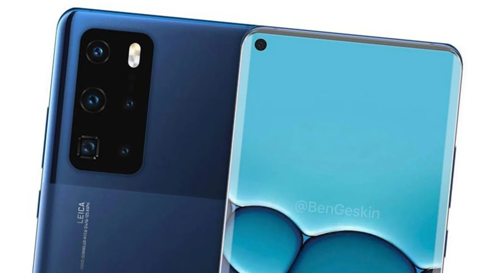 Huawei P40 Pro apare într-o randare cu 5 camere în spate și una frontală, având la bază ultimele scăpări online