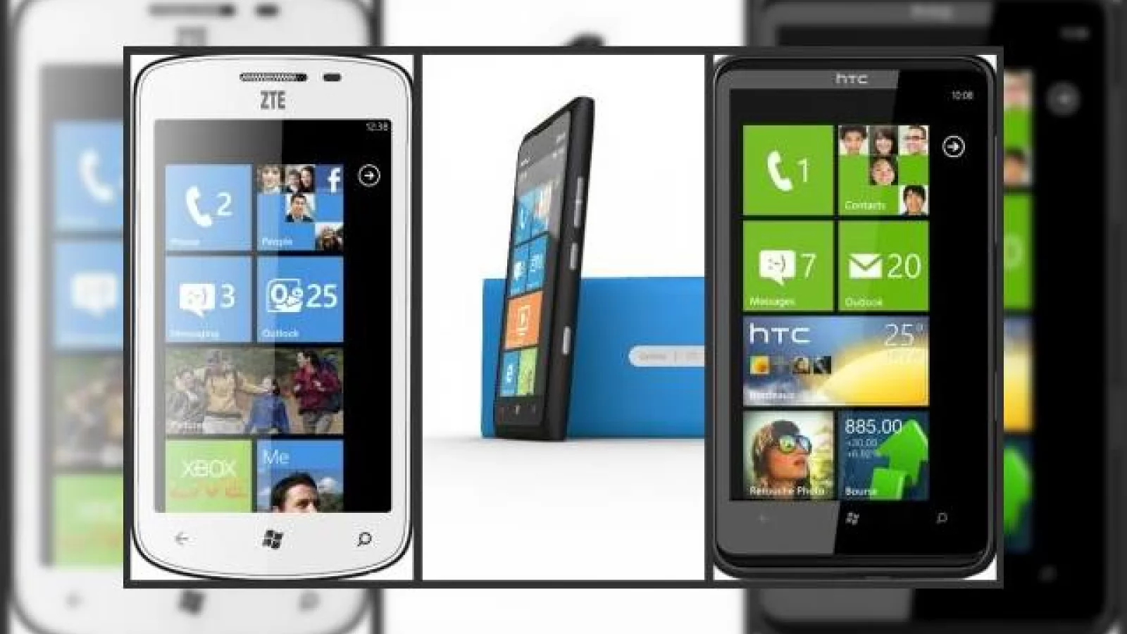 Telefoane cu Windows Phone: ZTE Tania vs Nokia Lumia 900 și HTC HD7