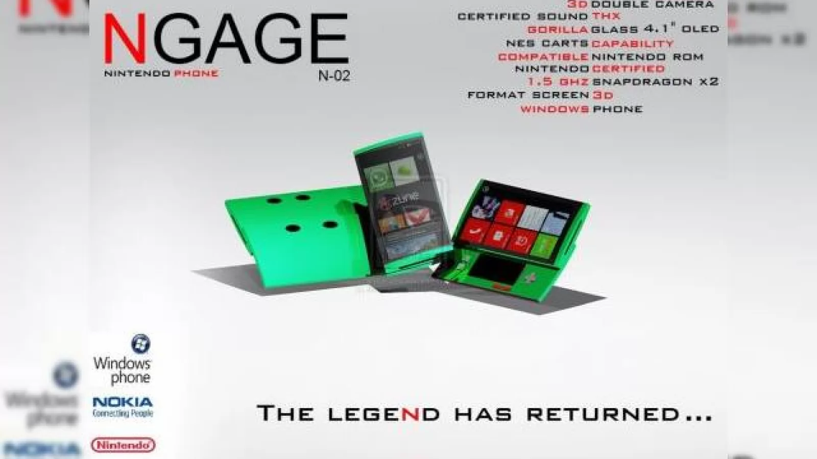 Consolă - telefon 3D de la Nokia: N-Gage 2, acum cu suport pentru jocuri Nintendo (Concept)