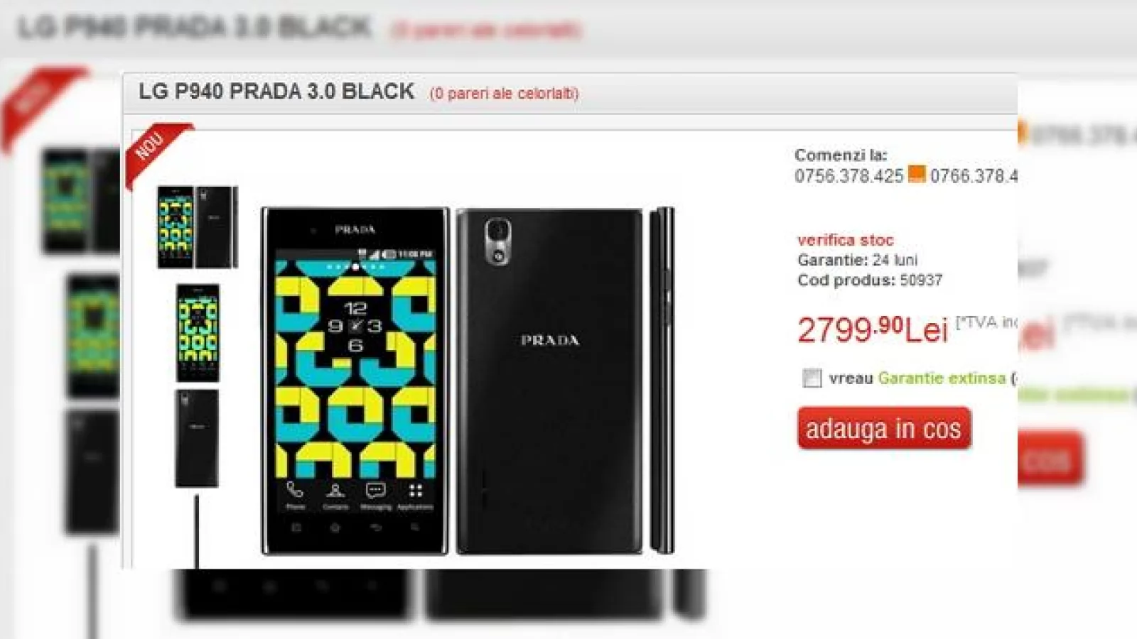 LG Prada 3.0 acum În România - telefonul de lux sosește prin Quickmobile