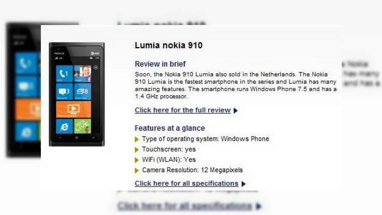 Nu vom avea Nokia Lumia 900 cu cameră de 12 megapixeli, afirmă un oficial Nokia