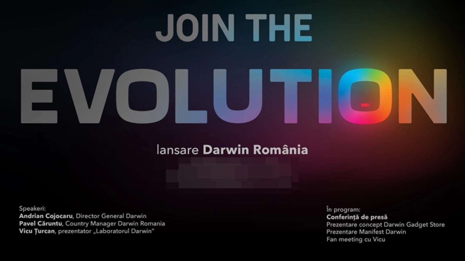 [UPDATE: Evenimentul este anulat] Magazinele Darwin din România vor primi un eveniment special de lansare vineri, pe 13 martie