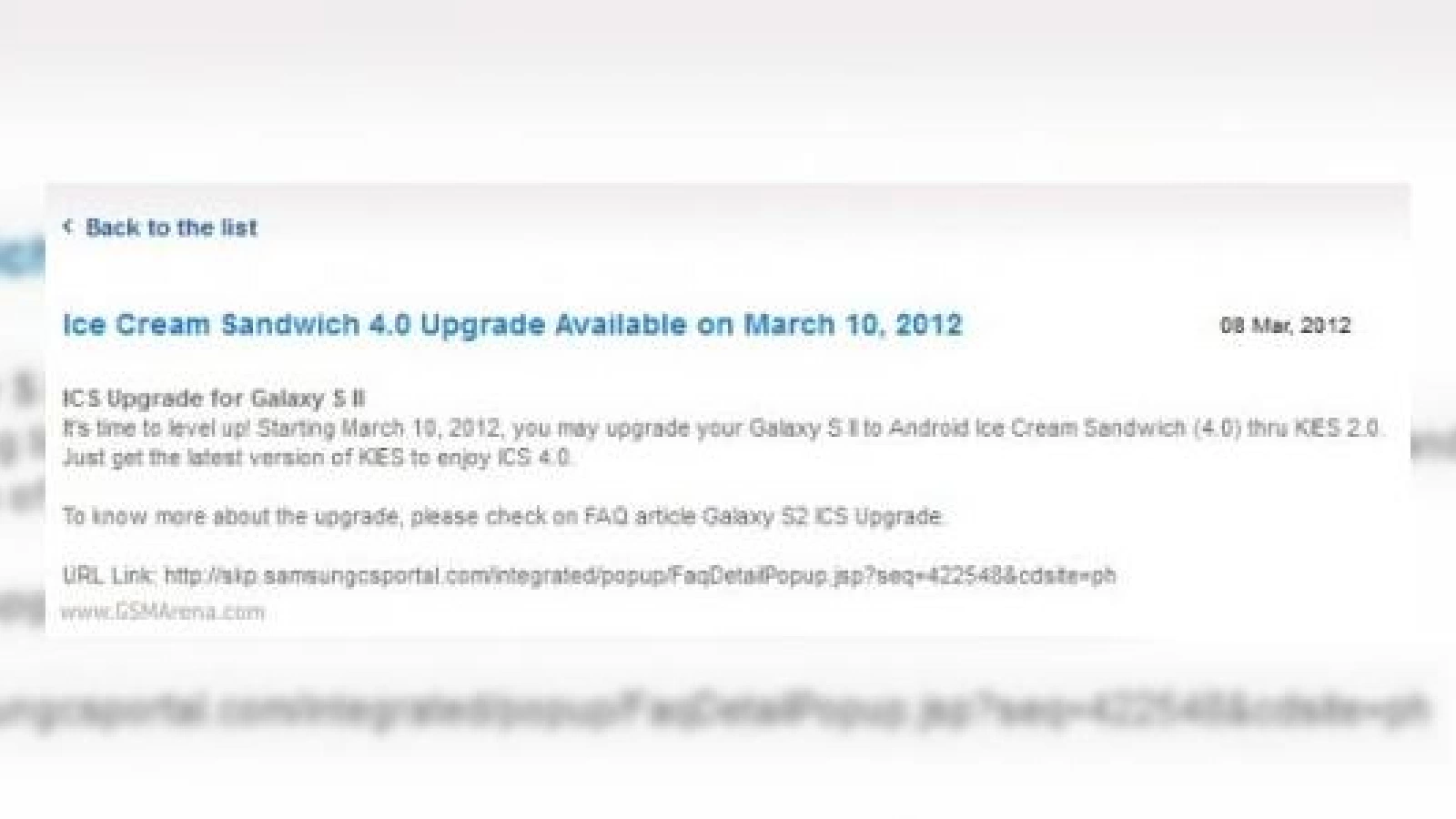 Android 4.0 pe Samsung Galaxy S II pe 10 martie! Uite update-ul, nu e update-ul... zvon infirmat!