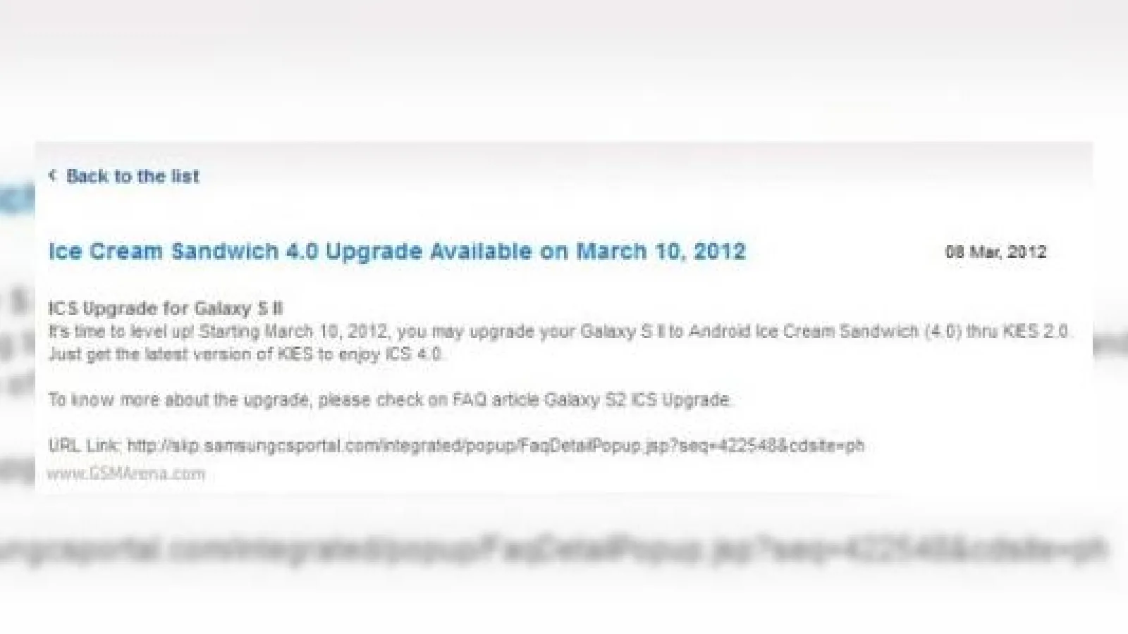 Android 4.0 pe Samsung Galaxy S II pe 10 martie! Uite update-ul, nu e update-ul... zvon infirmat!