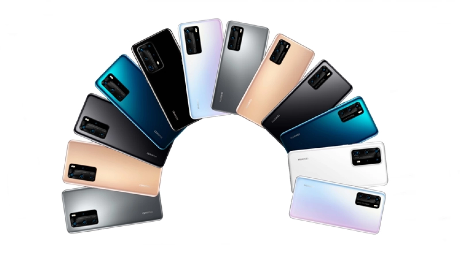 Cum arată un curcubeu de telefoane? Vedem toate variantele de culoare în care va sosi seria Huawei P40