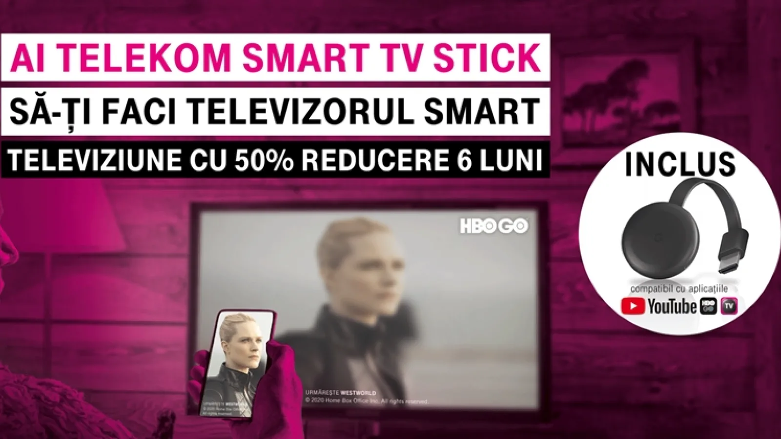 Telekom anunță noi oferte comerciale cu abonamente mobile de la 3 euro/lună și oferta Smart TV Stick cu Google Chromecast la pachet