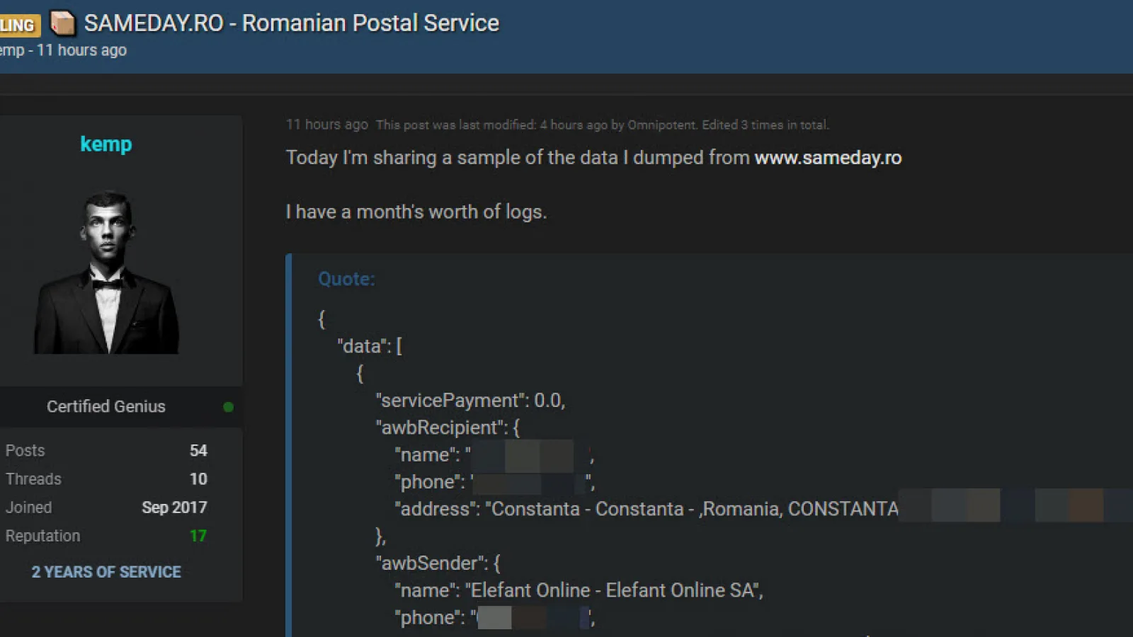 [UPDATE Poziție oficială] Sameday Curier a fost spart de hackeri, iar datele tale ar putea fi compromise