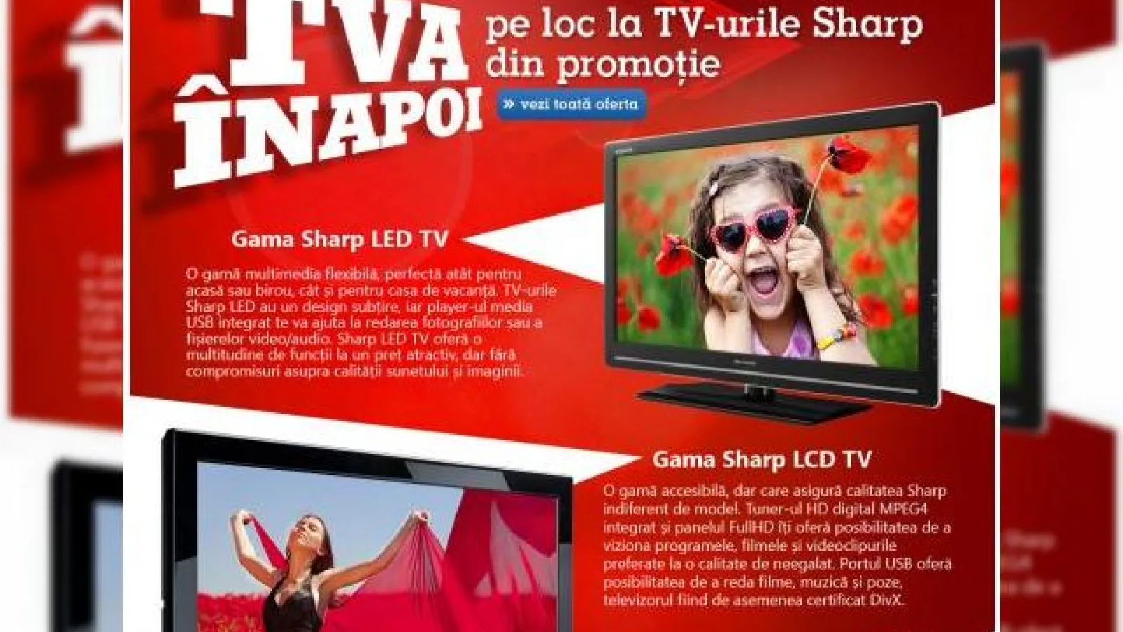 Continuă Crazy Days la eMag, astăzi cu televizoare Sharp cu TVA Înapoi!