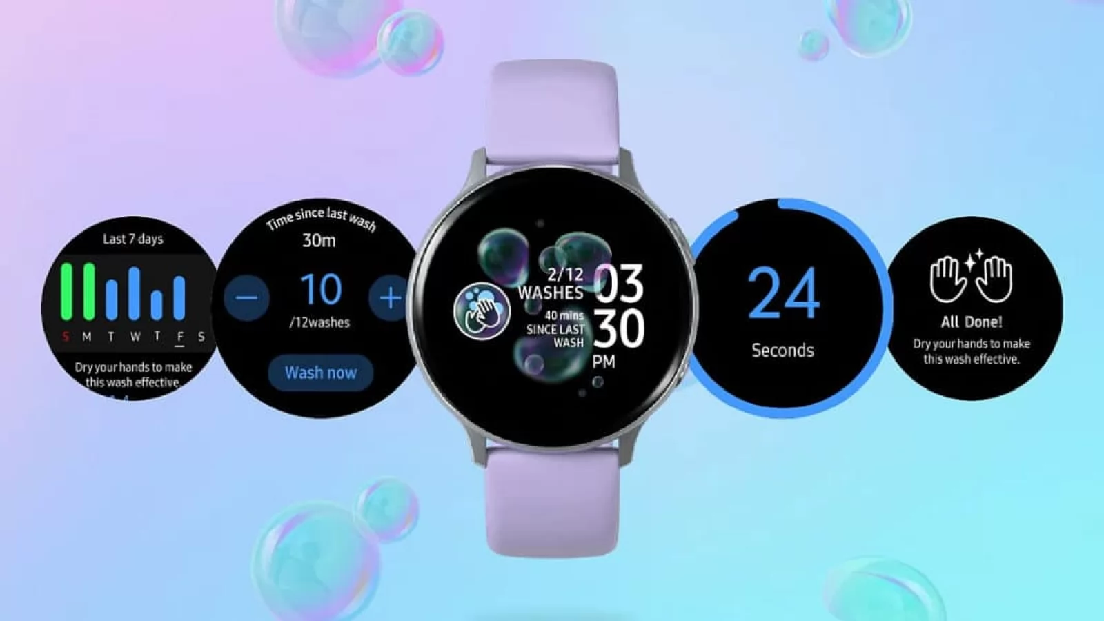 Ceasurile Samsung şi cele cu Wear OS te învaţă să te speli pe mâini pe timp de pandemie; Iată cum