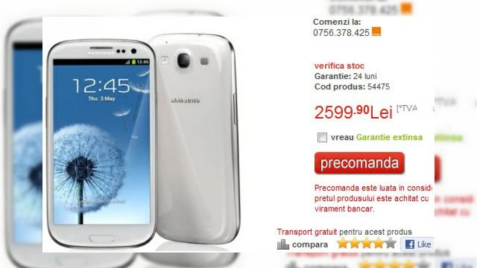 Cel mai ieftin Samsung Galaxy S III Îl găsiți la QuickMobile.ro!