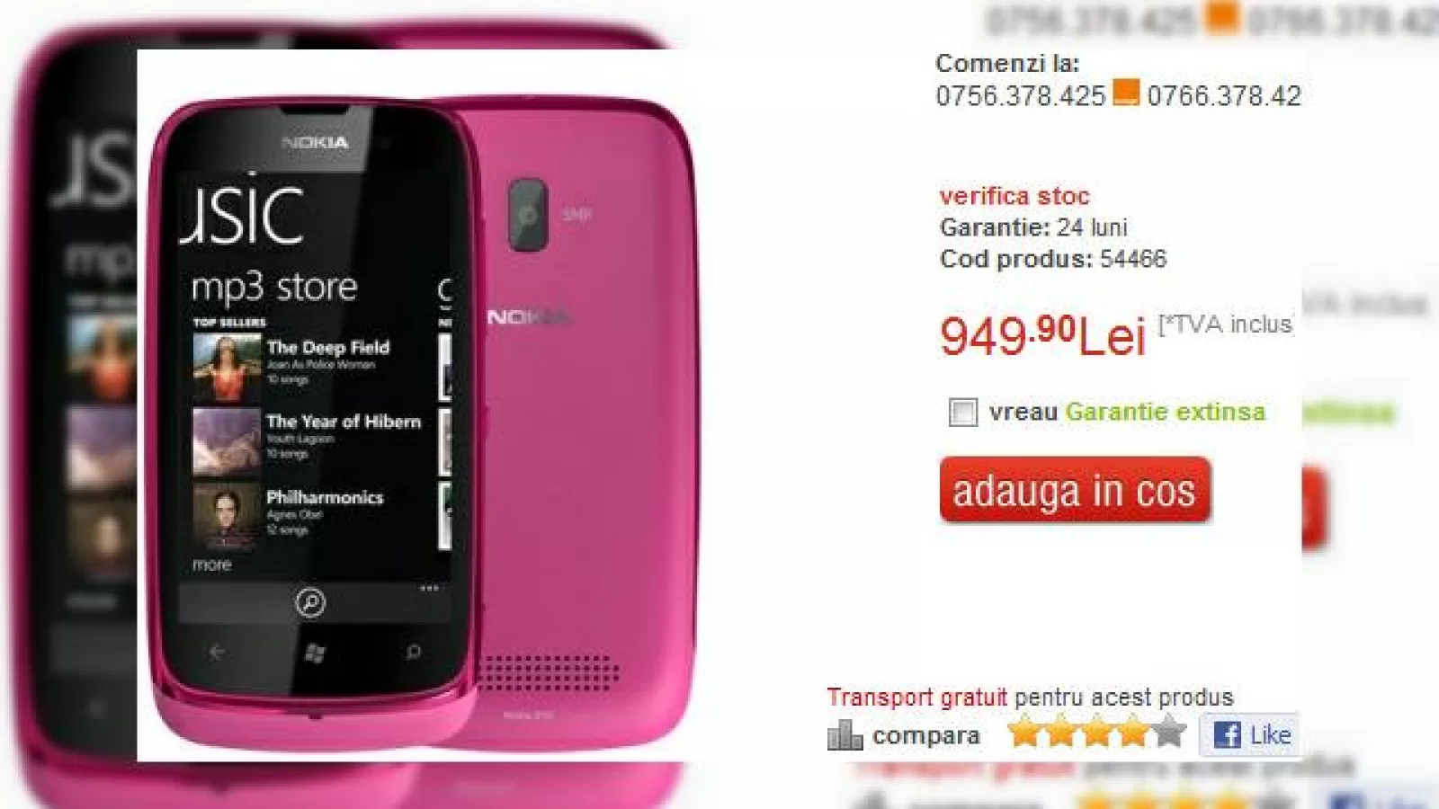 Nokia Lumia 610 disponibil acum la Quickmobile, la un preț accesibil