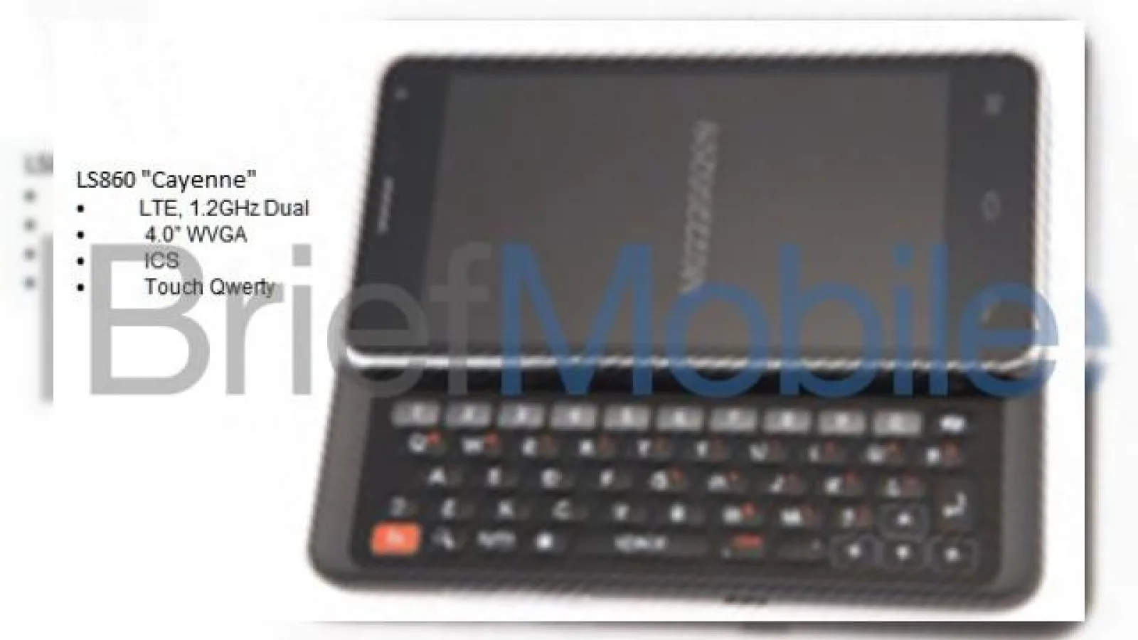 LG LS860 Cayenne apare Într-o imagine blurată