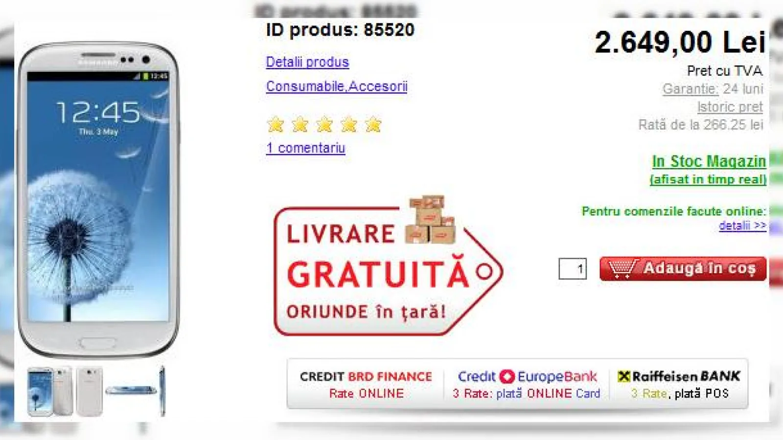 Samsung Galaxy S III vândut În 127 de unități deja la evoMag.ro În doar 6 ore!
