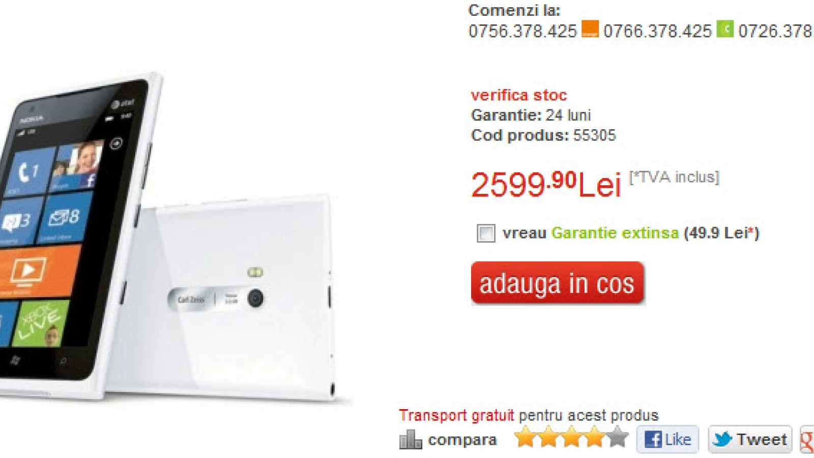 Nokia Lumia 900 disponibil pe alb În România, prin QuickMobile! Iată prețul!