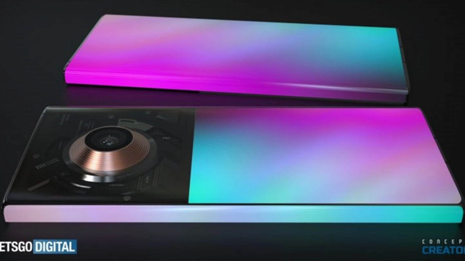 Xiaomi Mi Mix Alpha Pro apare în noi randări şi într-un clip video: telefon cu două ecrane şi super cameră singulară (Concept)