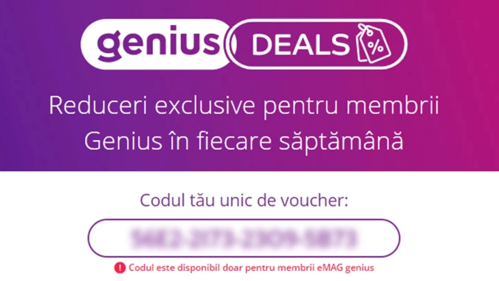 E marți? Noile oferte exclusive Genius Deals eMAG sunt aici!