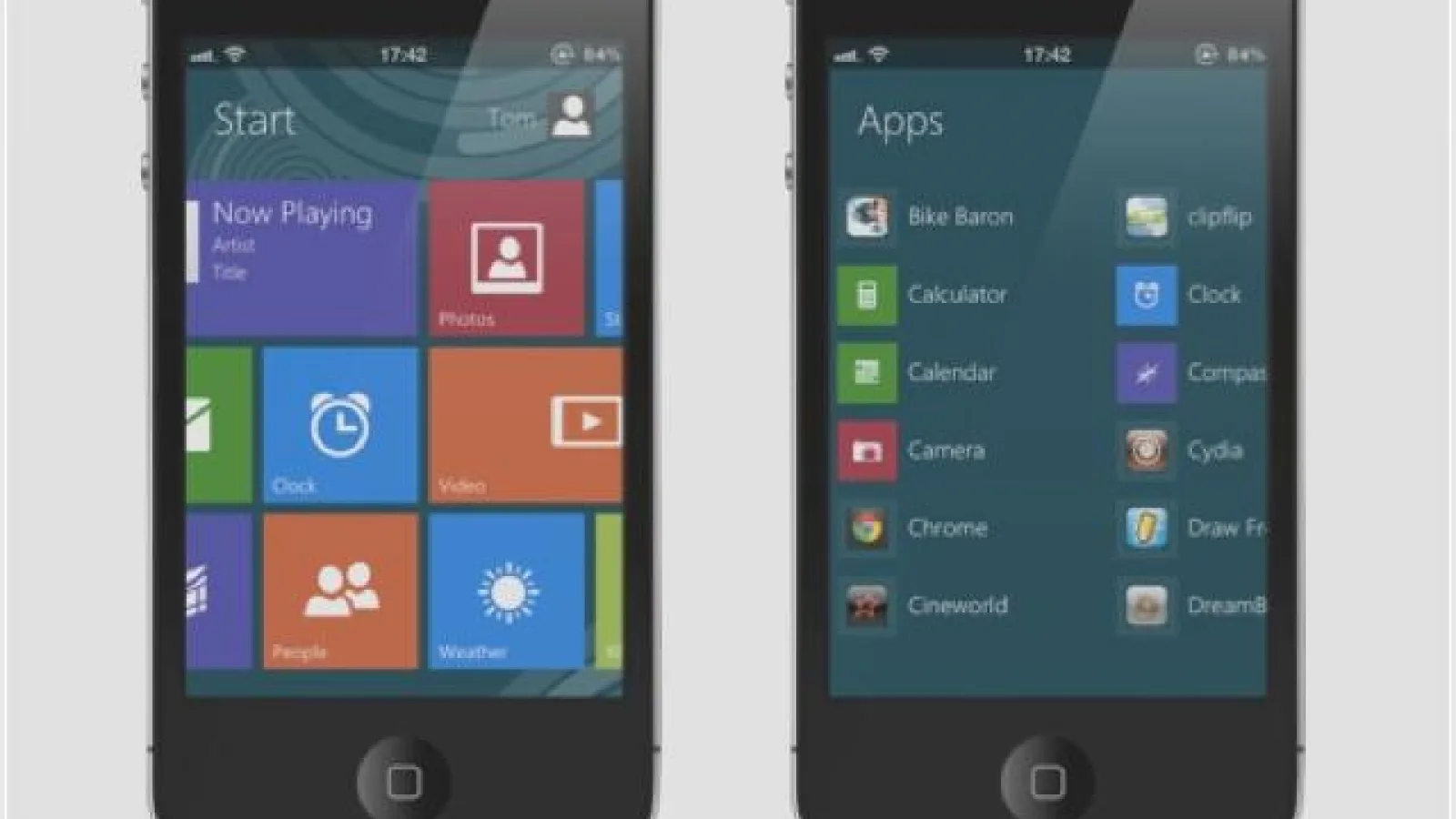 Metroon Theme pentru DreamBoard aduce interfața Windows 8 pe iPhone