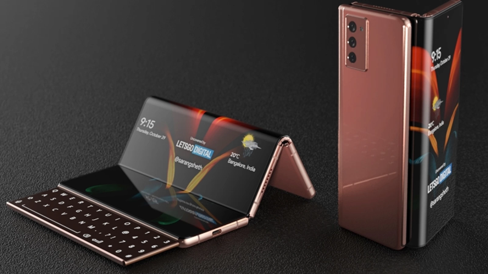 Samsung Galaxy Z Fold 3 ar putea avea o tastatură glisantă, conform unui nou brevet; Avem şi randări