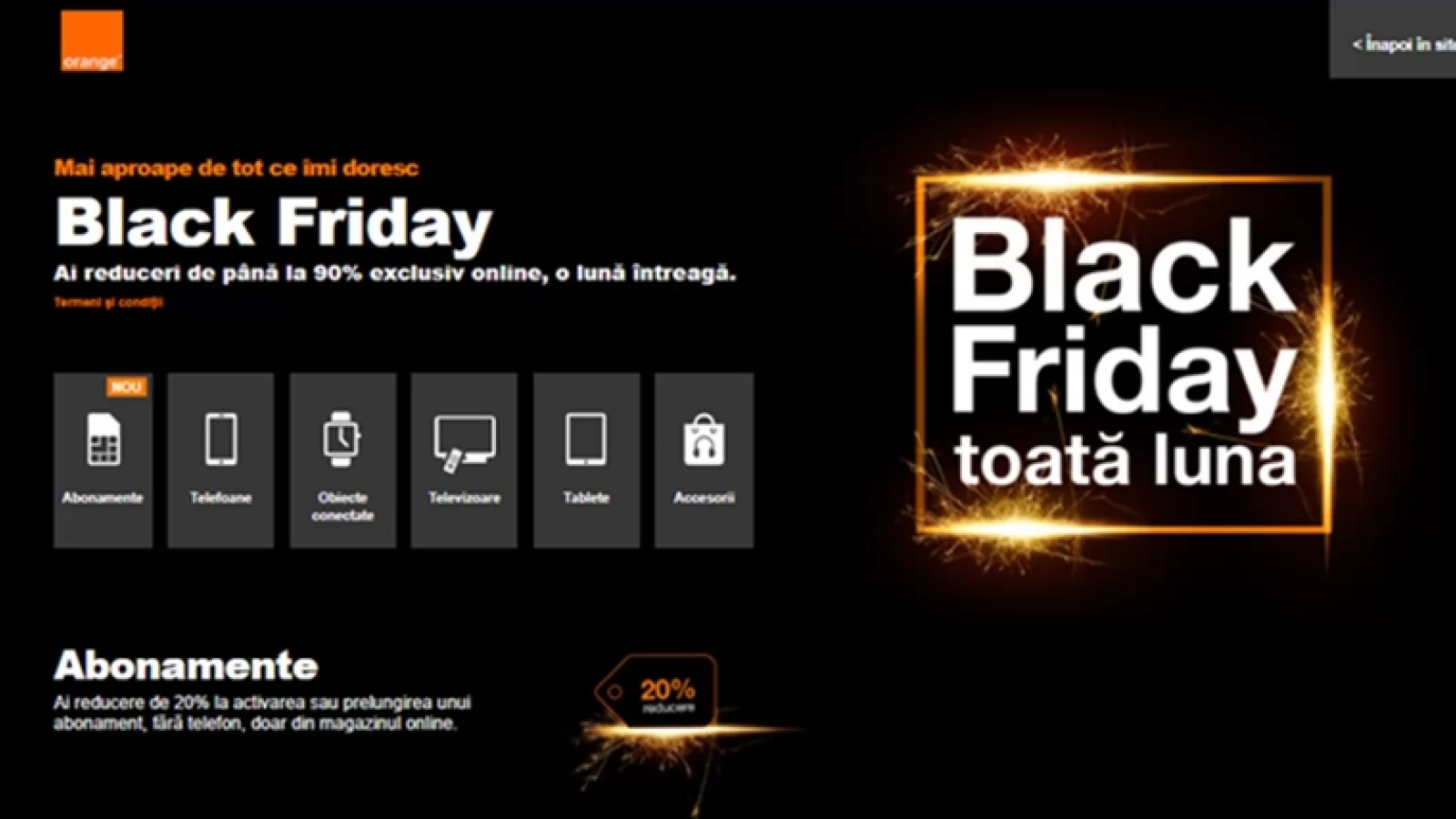 Orange România ține "Black Friday toată luna": reduceri la sute de produse, exclusiv online