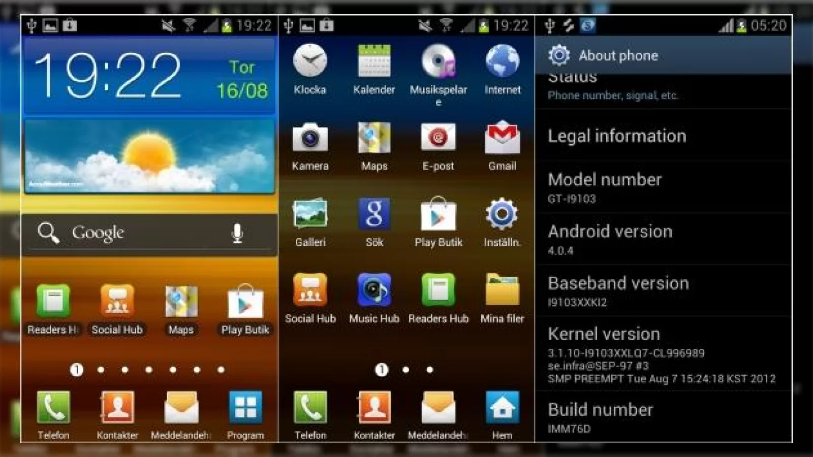 Samsung Galaxy R primește Android 4.0 Ice Cream Sandwich