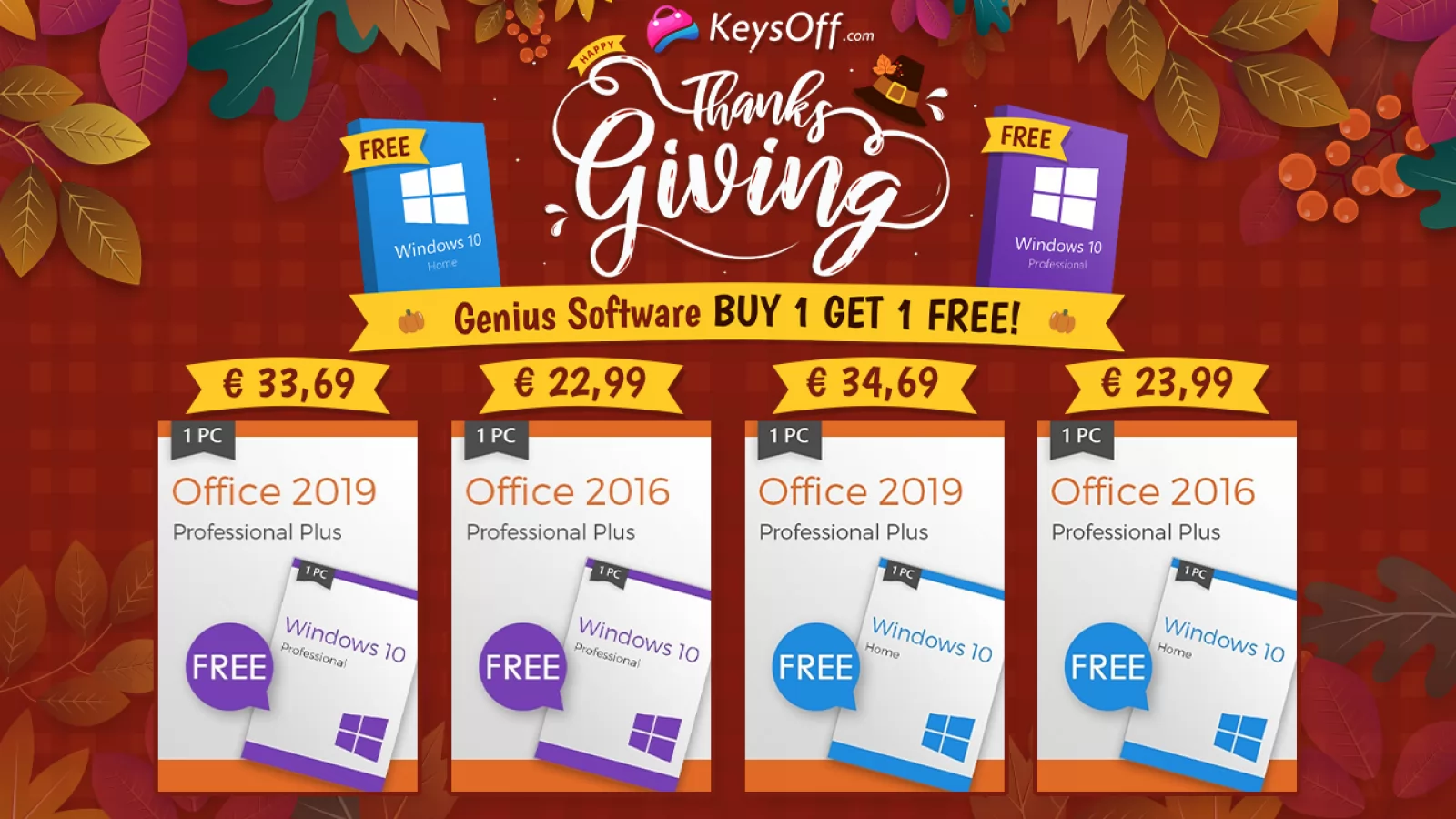 (P) Ofertele continuă pe Keysoff.com: cumpără o licență Office 2016/2019 și primești Windows 10 gratis