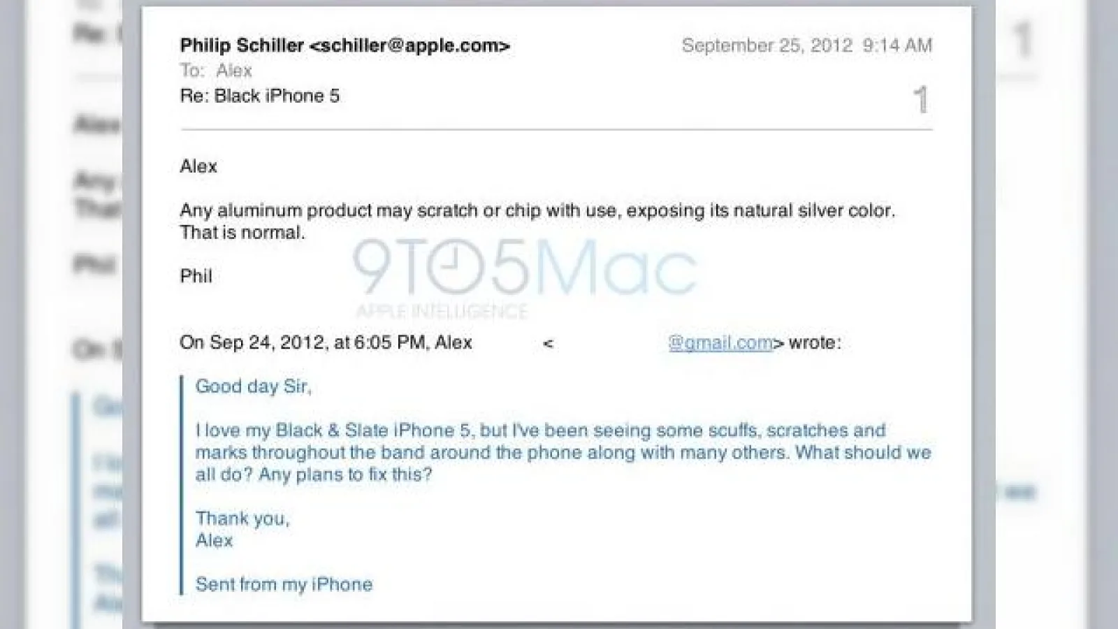 Apple răspunde la scandalul cu zgârieturile carcasei lui iPhone 5; Iată presupusul email de la Phil Schiller!