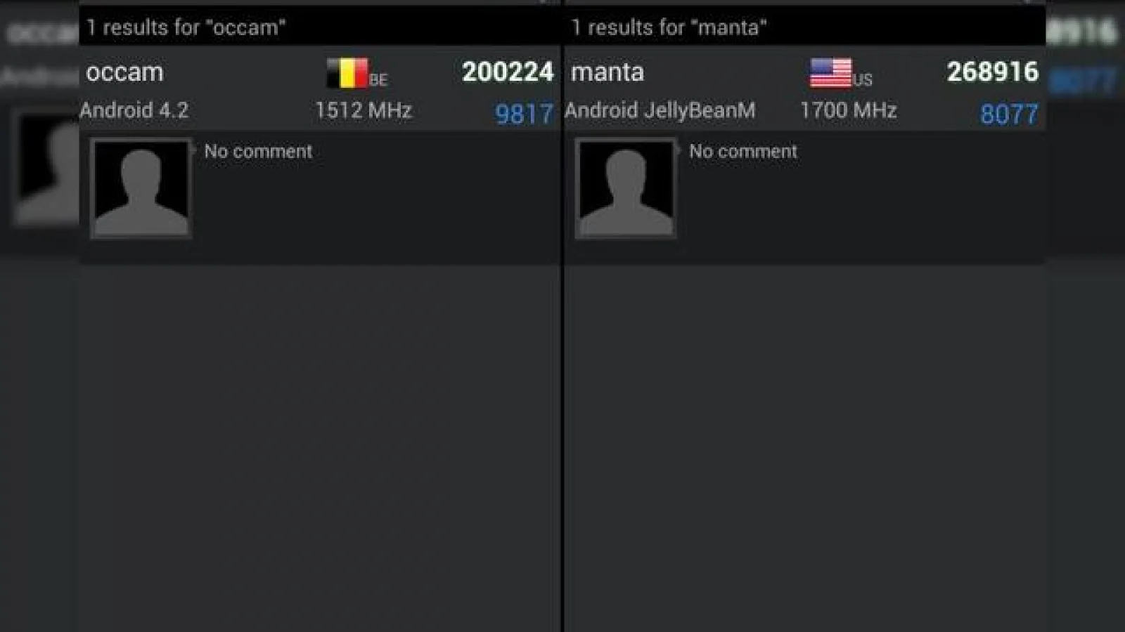 Motorola Occam și Manta Într-un test de benchmark cu Android 4.2 Jelly Bean