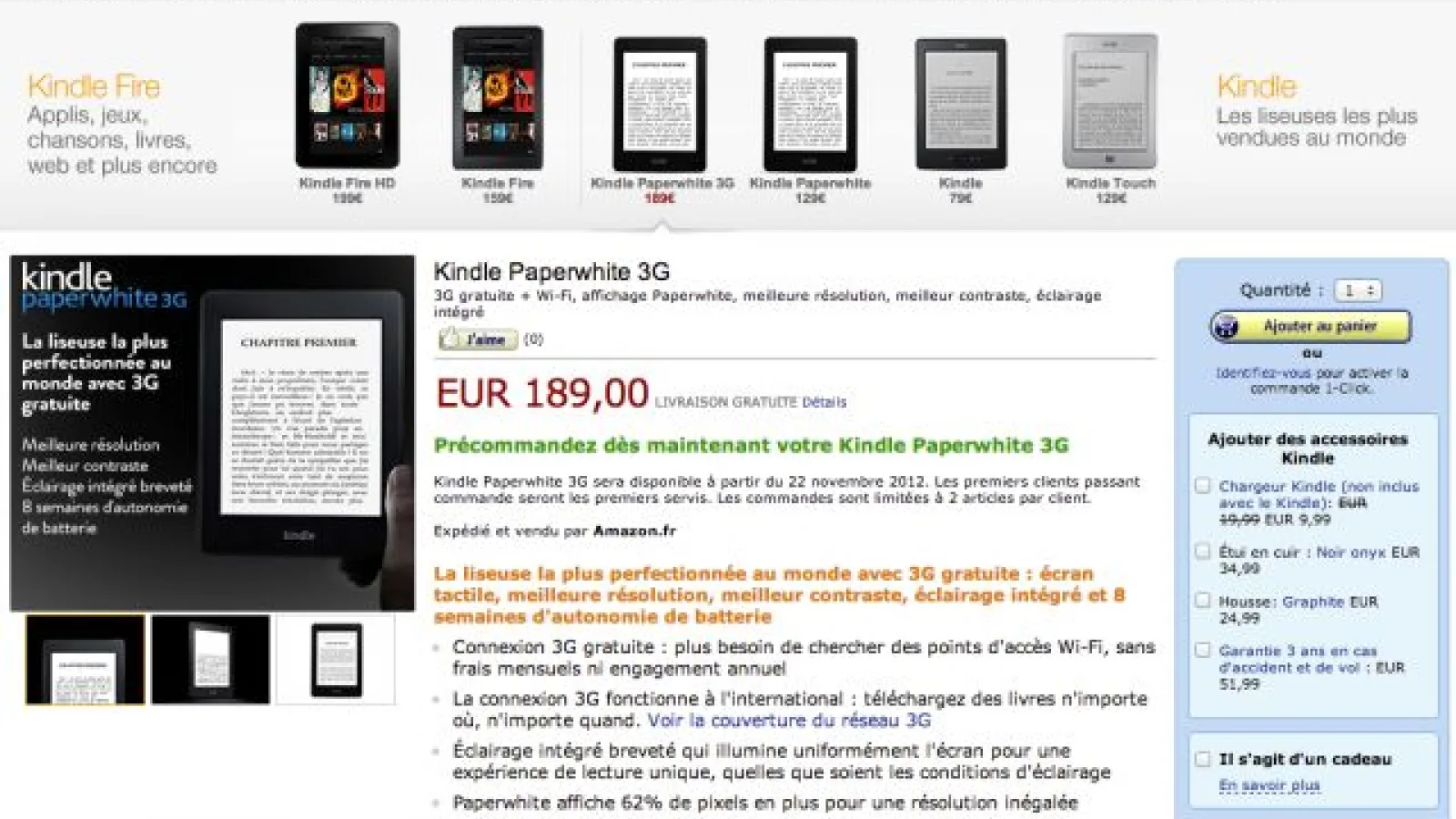 Amazon Kindle Paperwhite la precomandă În Europa, costă 129 de euro