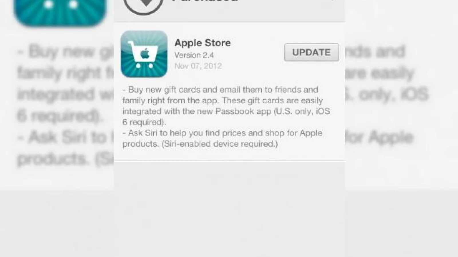 Aplicația Apple App Store este actualizata, primește suport pentru Siri și Passbook