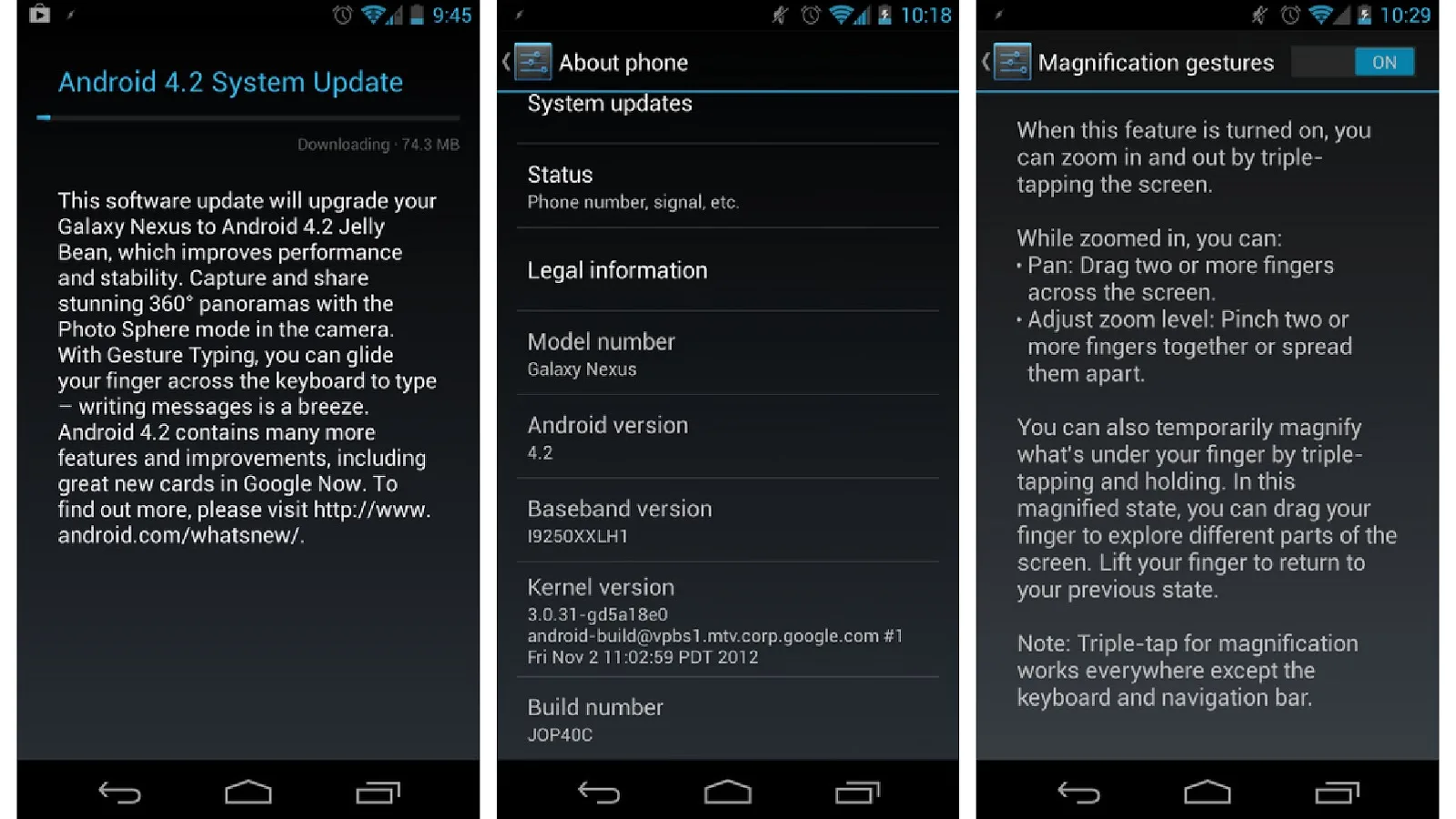 Android 4.2 disponibil acum pe Galaxy Nexus; Se lansează treptat, dar Îl poți descărca de aici Între timp!