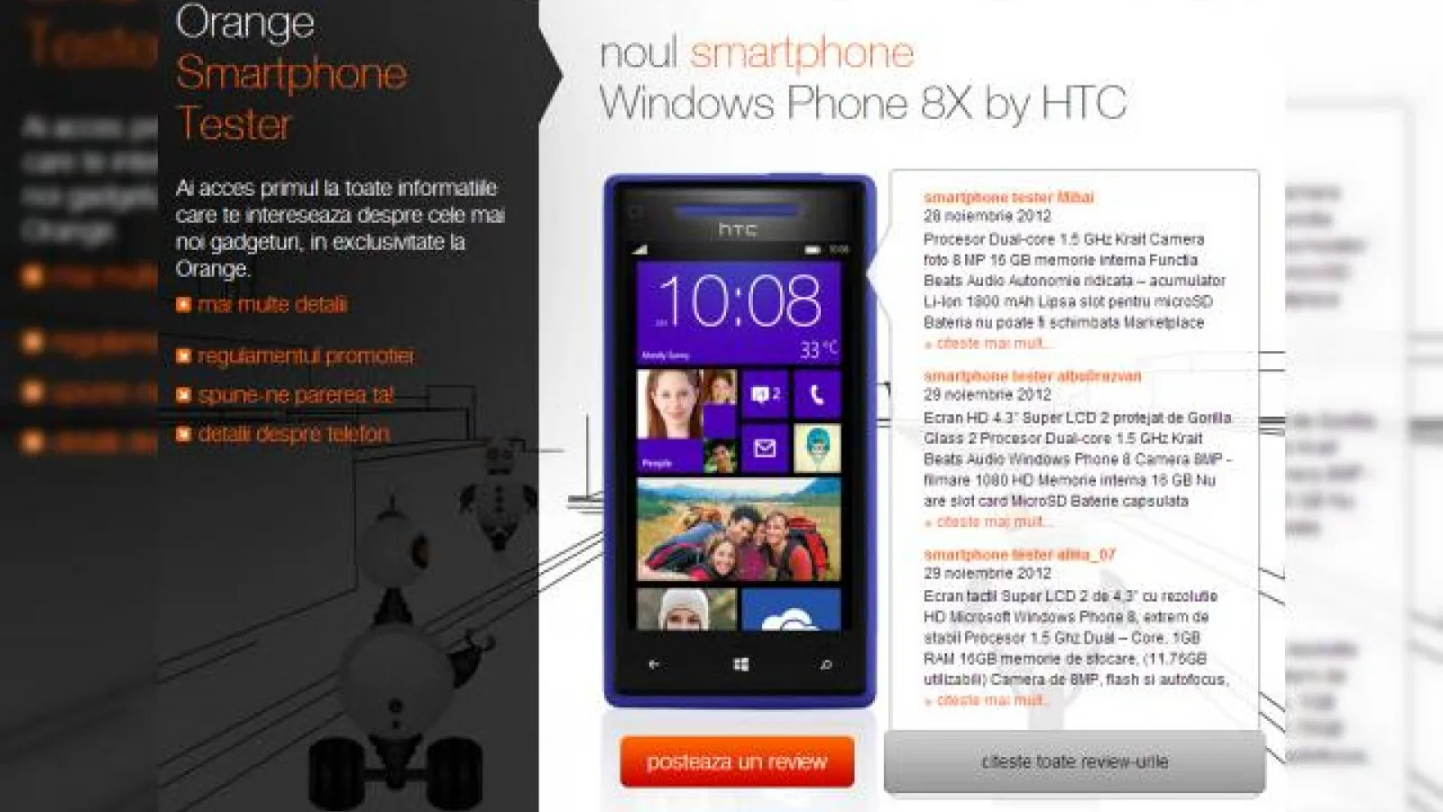 Orange Smartphone Tester pentru clienții Orange și bloggeri pasionați de tehnologie