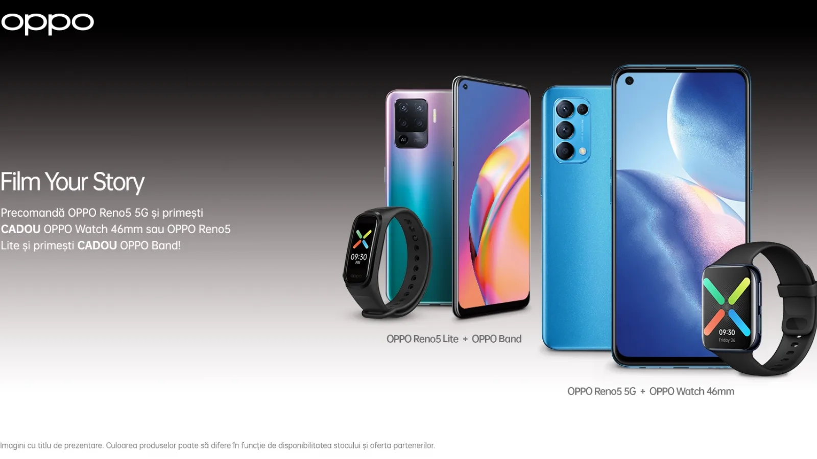 Precomenzi record pentru Oppo Reno5 5G și Reno5 Lite în România, telefoane ce vin cu smartwatch sau smartband cadou la achiziție