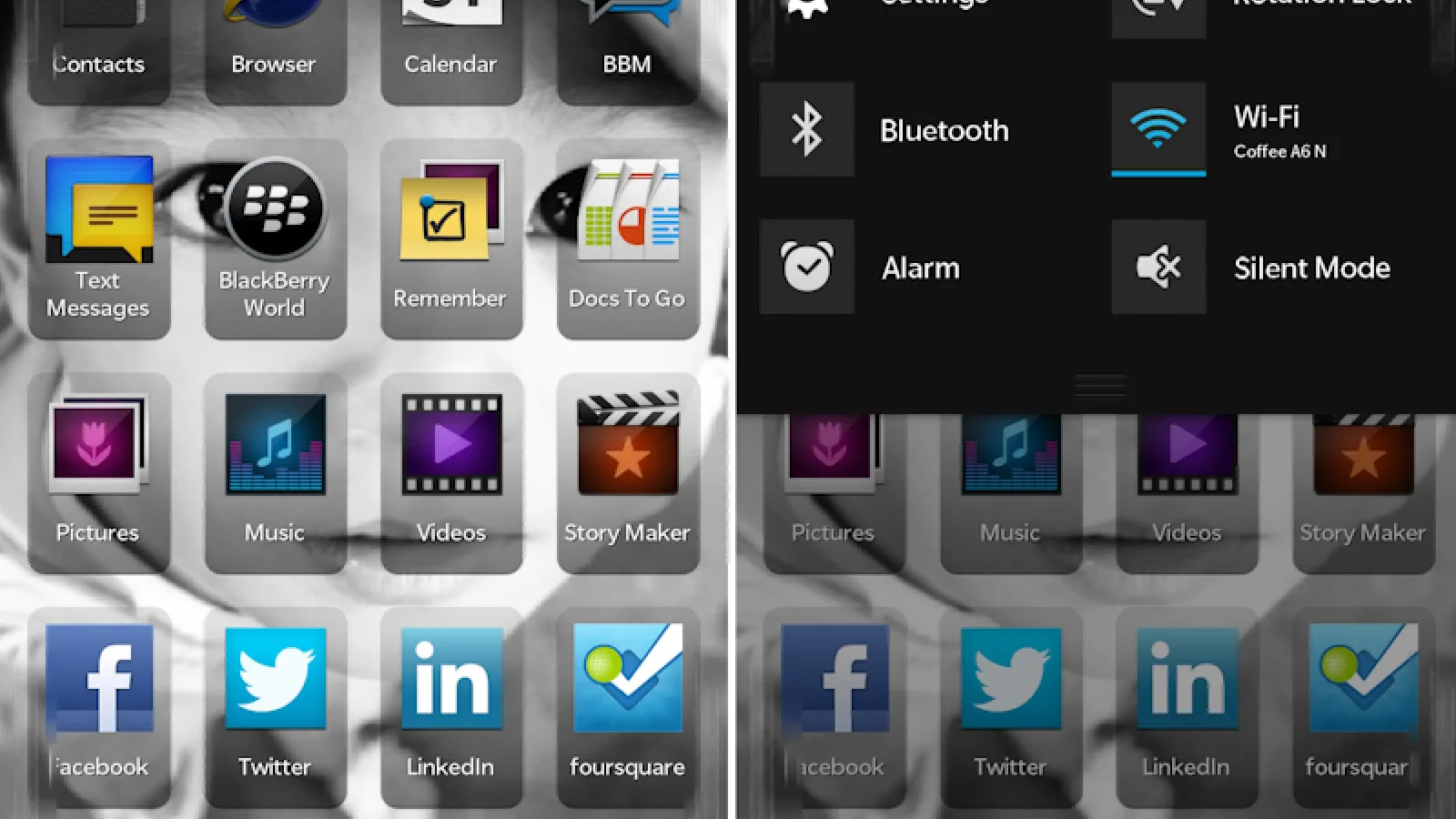 Noi capturi de ecran din BlackBerry 10 OS: interfață curată, bine organizată, noi iconuri arătoase