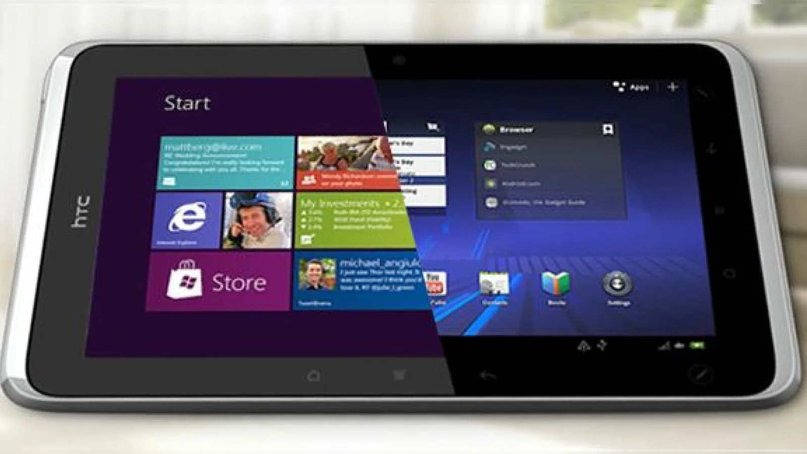HTC ar lucra la două tablete, una cu Windows RT