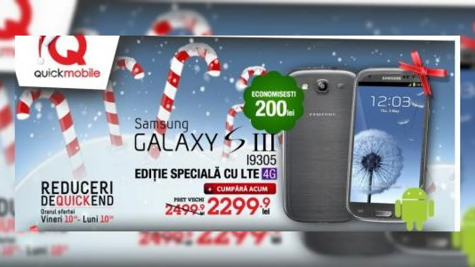 Reduceri de la Quickmobile - Quickend Înainte de Crăciun