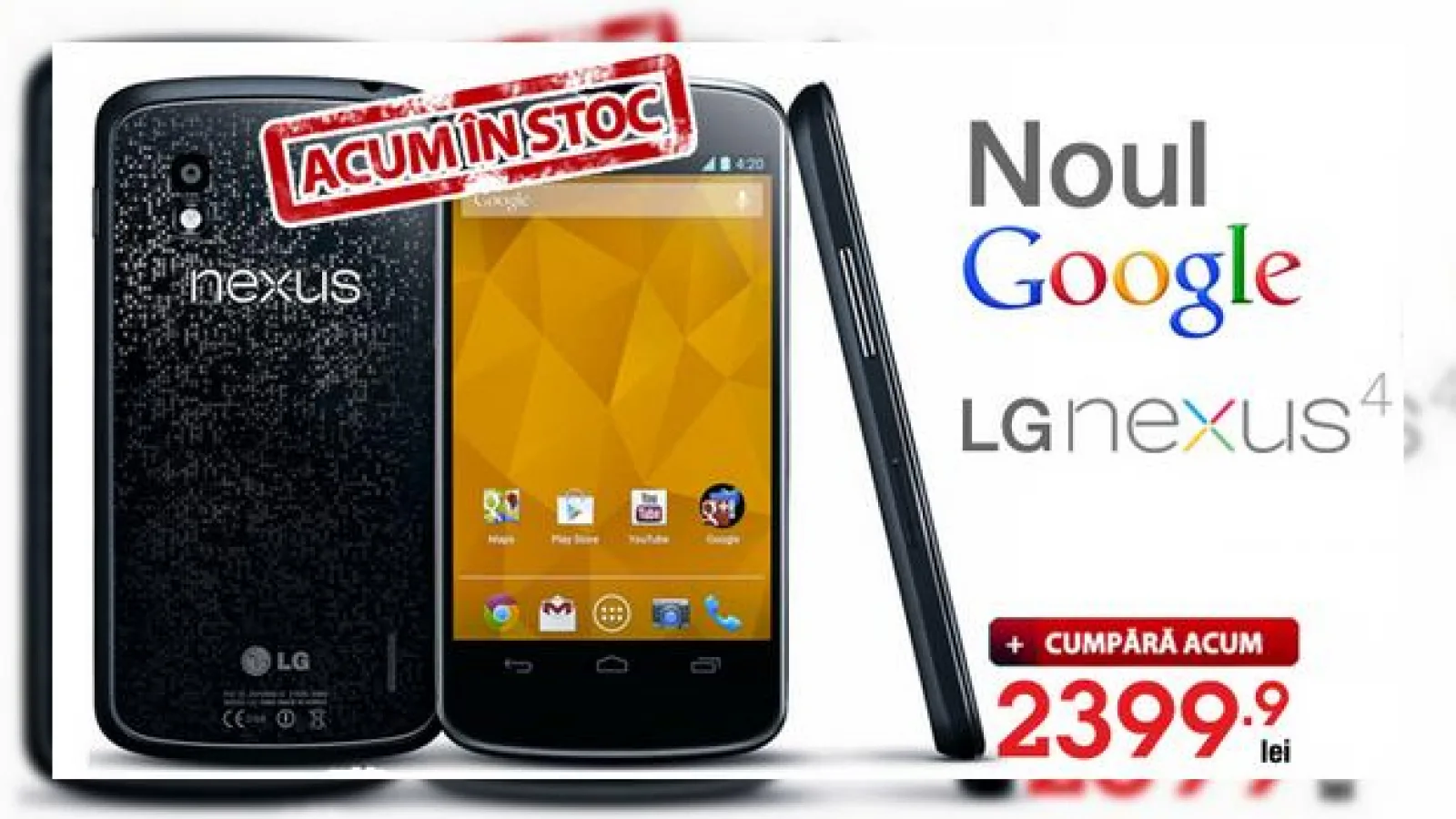 LG Nexus 4 acum În stoc la Quickmobile.ro! Iată prețul!
