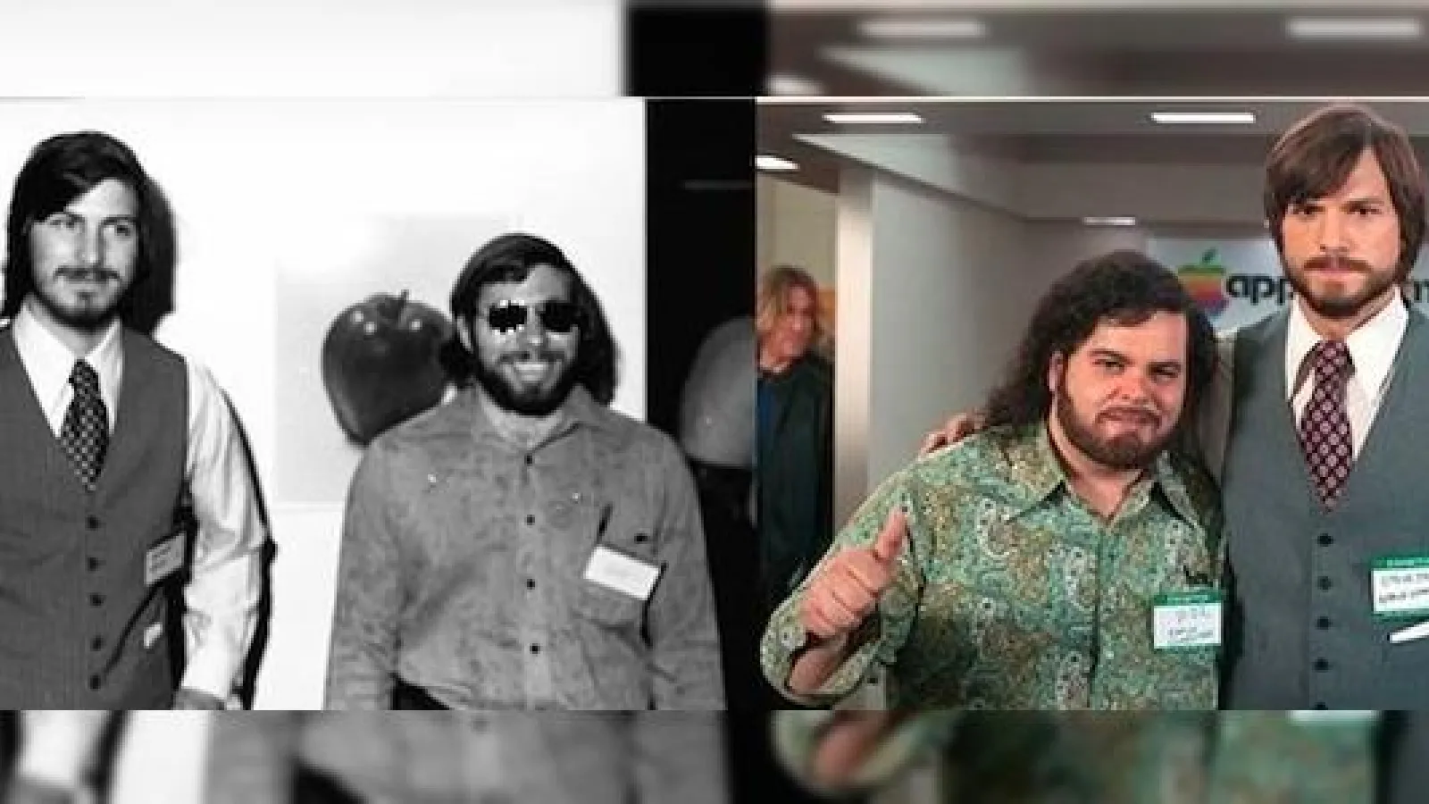 Ashton Kutcher În pielea lui Steve Jobs, comparat cu fotografii vechi de 30 de ani