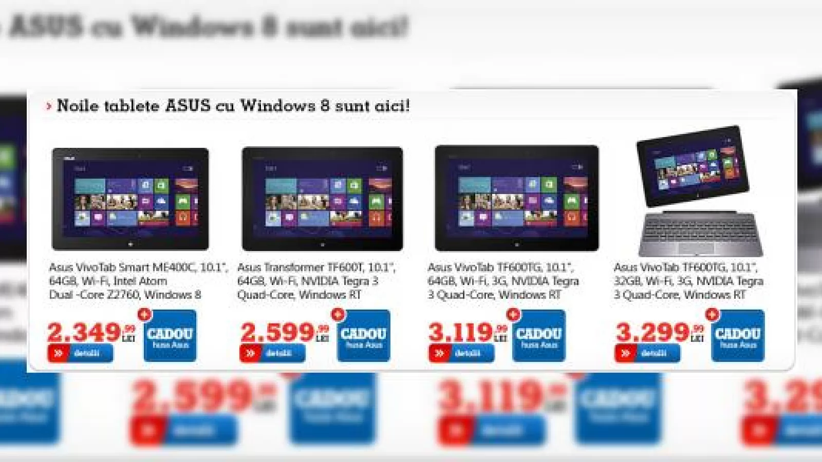 Noile tablete ASUS cu Windows 8/Windows RT ajung la eMAG.ro, cu prețuri bune!