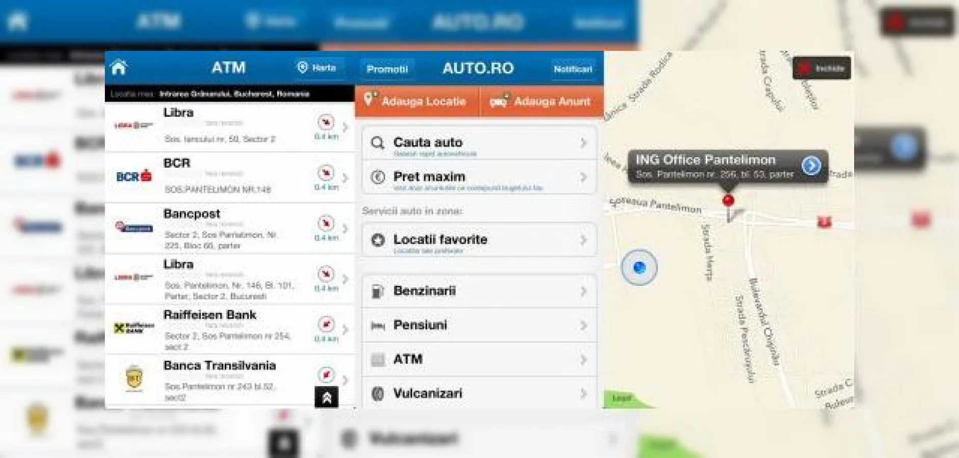 Aplicația Auto.ro permite acum și localizarea bancomatelor