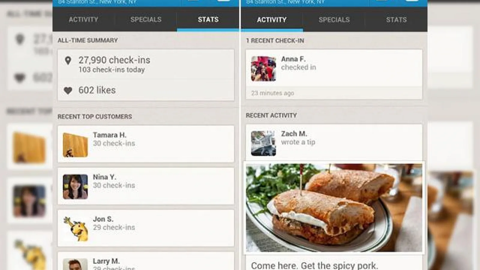 Foursquare În versiunea Business disponibil acum În Play Store