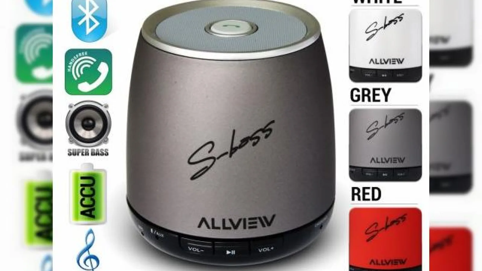 Allview anunță S-Bass și S-Tube, difuzoare cu Bluetooth pentru tablete și telefoane