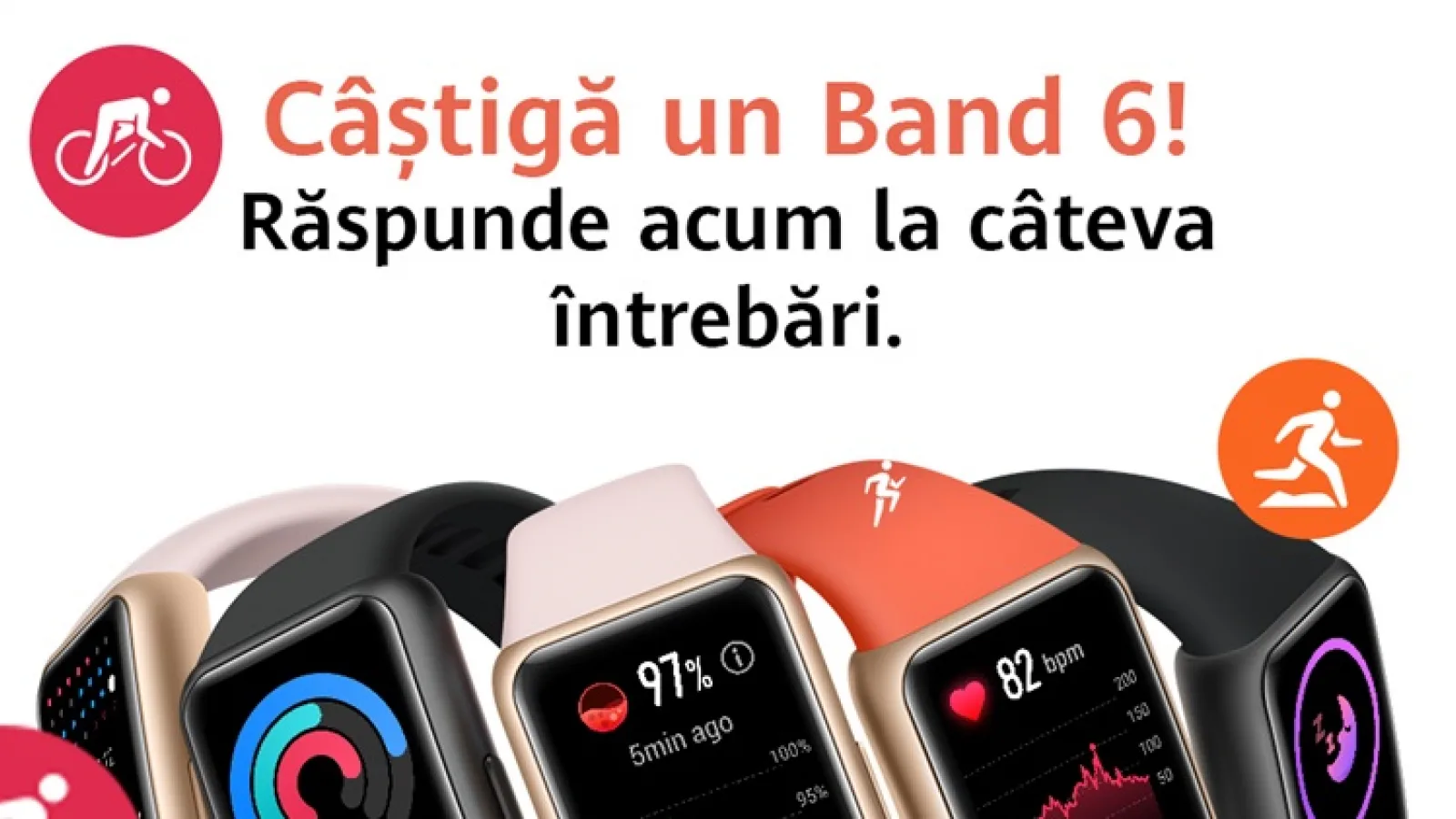 Creează noi moduri sportive pentru Huawei Watch și poți câștiga o brățară fitness Huawei Band 6