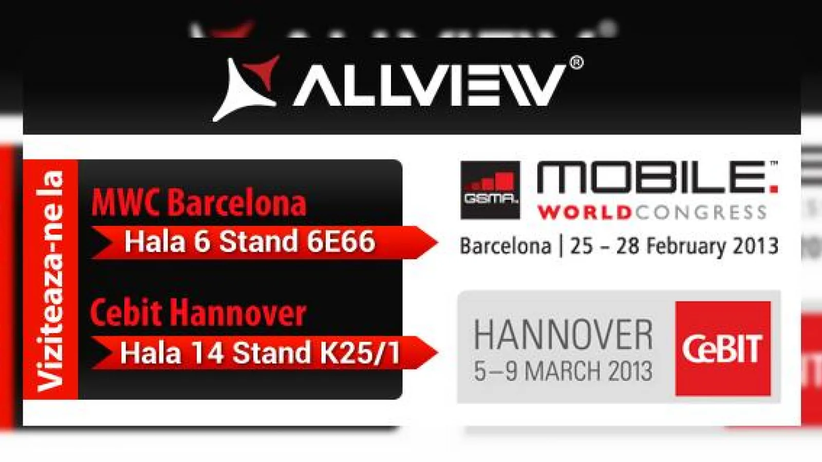 Allview Mobile va fi prezent la MWC Barcelona și CeBIT Hannover