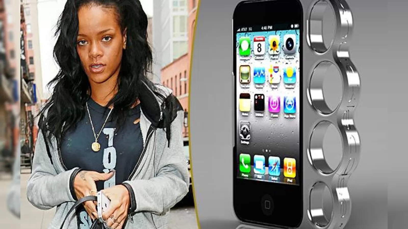 Carcasa-box pentru iPhone folosită de Rihanna interzisă la vânzare, fiind considerată arma albă