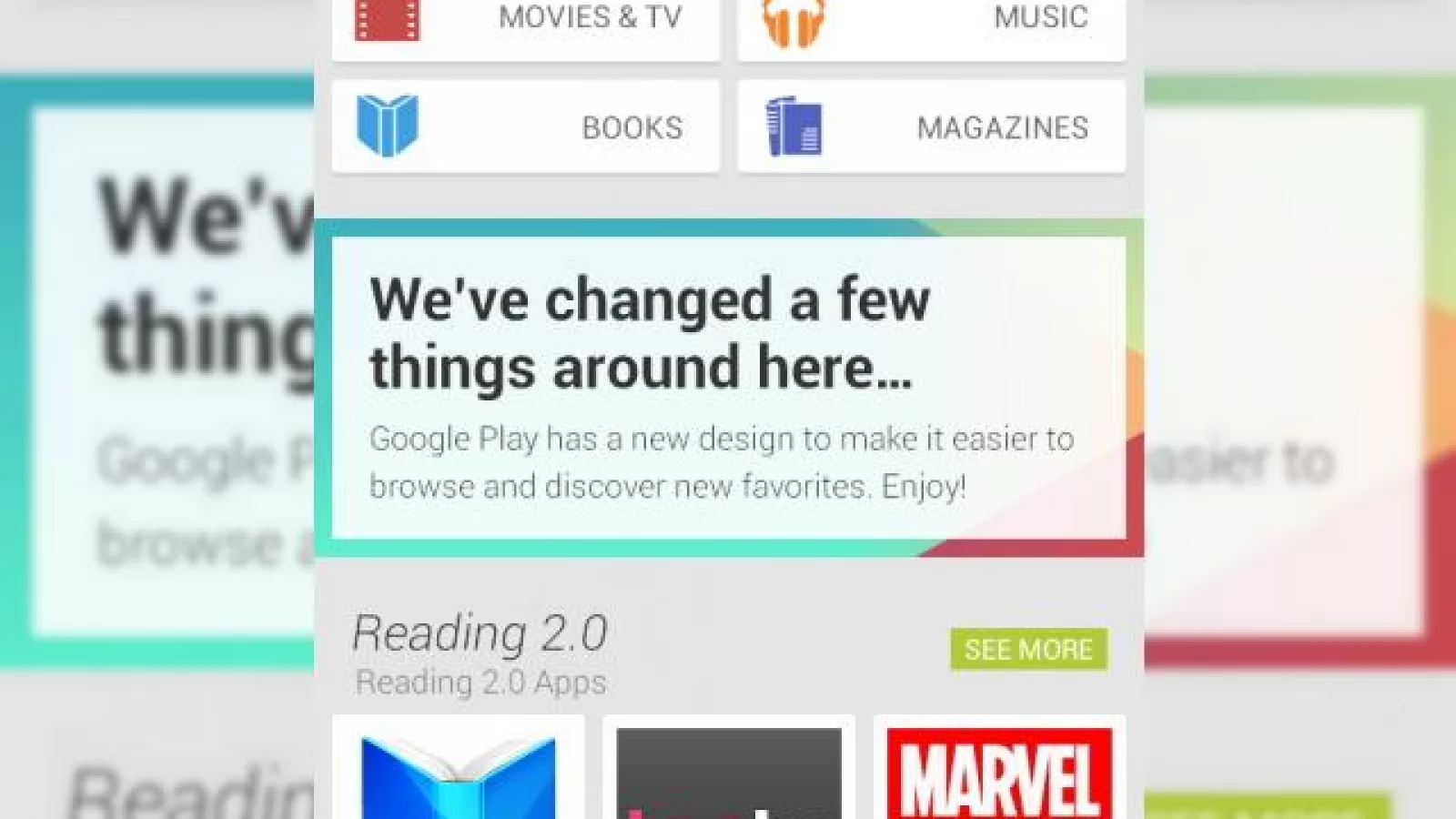 Noul design al lui Google Play Store Își face apariția și numele Babel confirmat pe Google+